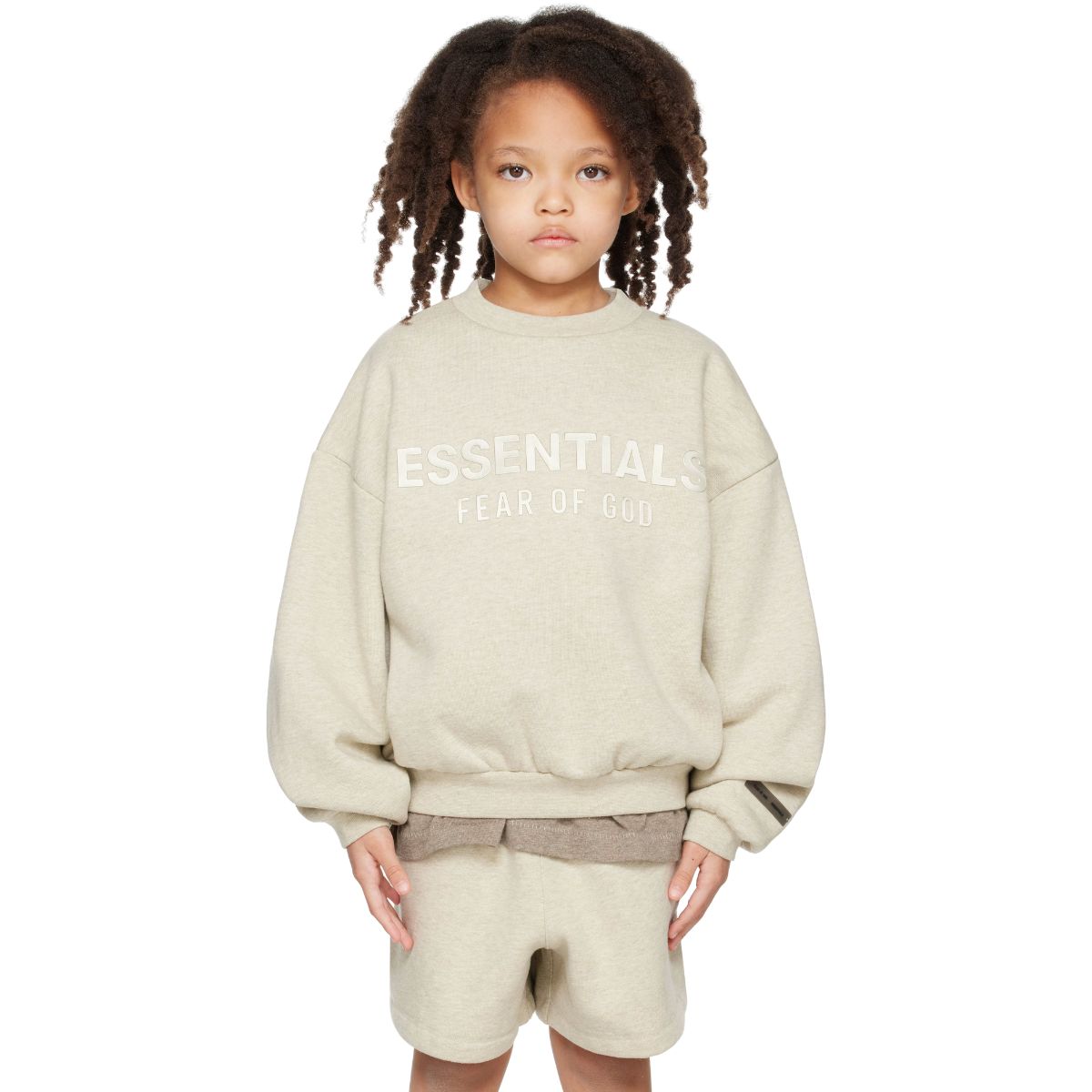 Fear Of God Essentials Kids Fleece Crewneck Sweatshirt