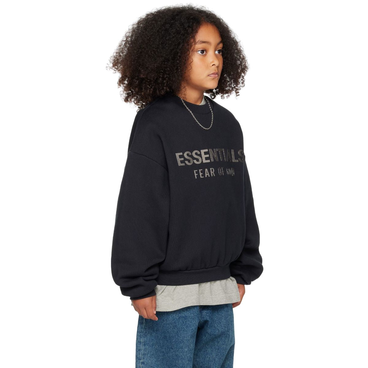 Fear Of God Essentials Kids Fleece Crewneck Sweatshirt