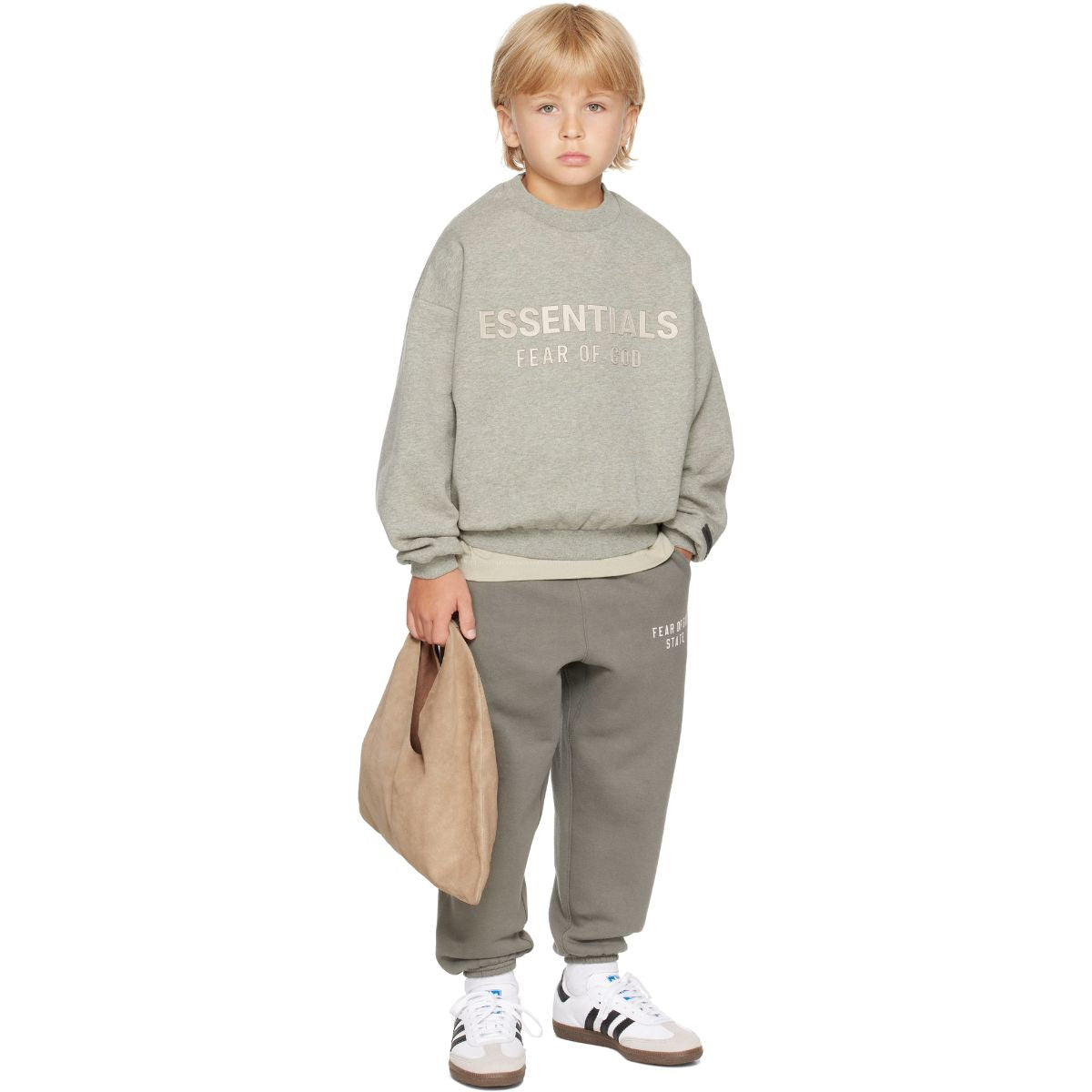 Fear Of God Essentials Kids Fleece Crewneck Sweatshirt