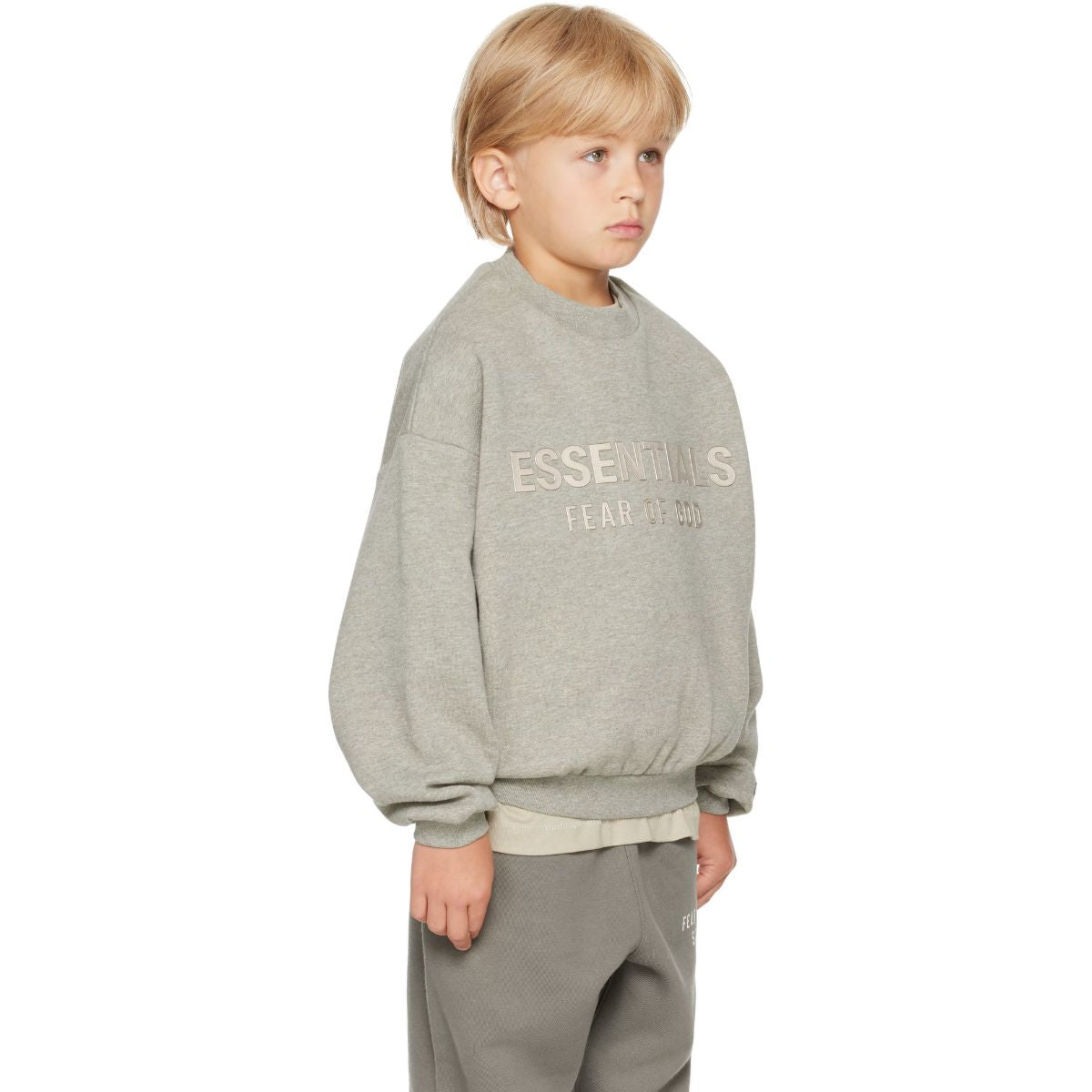 Fear Of God Essentials Kids Fleece Crewneck Sweatshirt