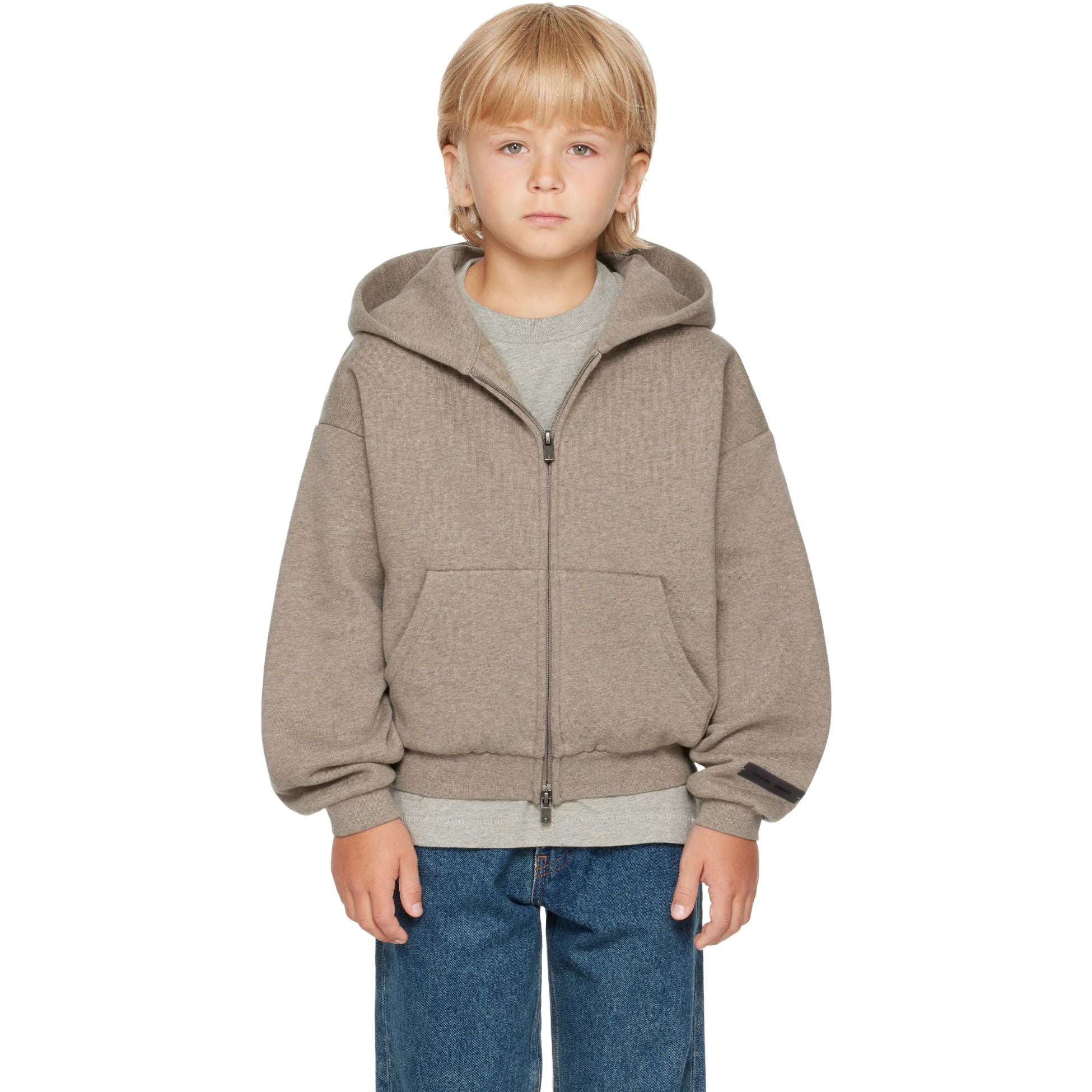 Fear Of God Essentials Kids Fleece Zip Up Hoodie