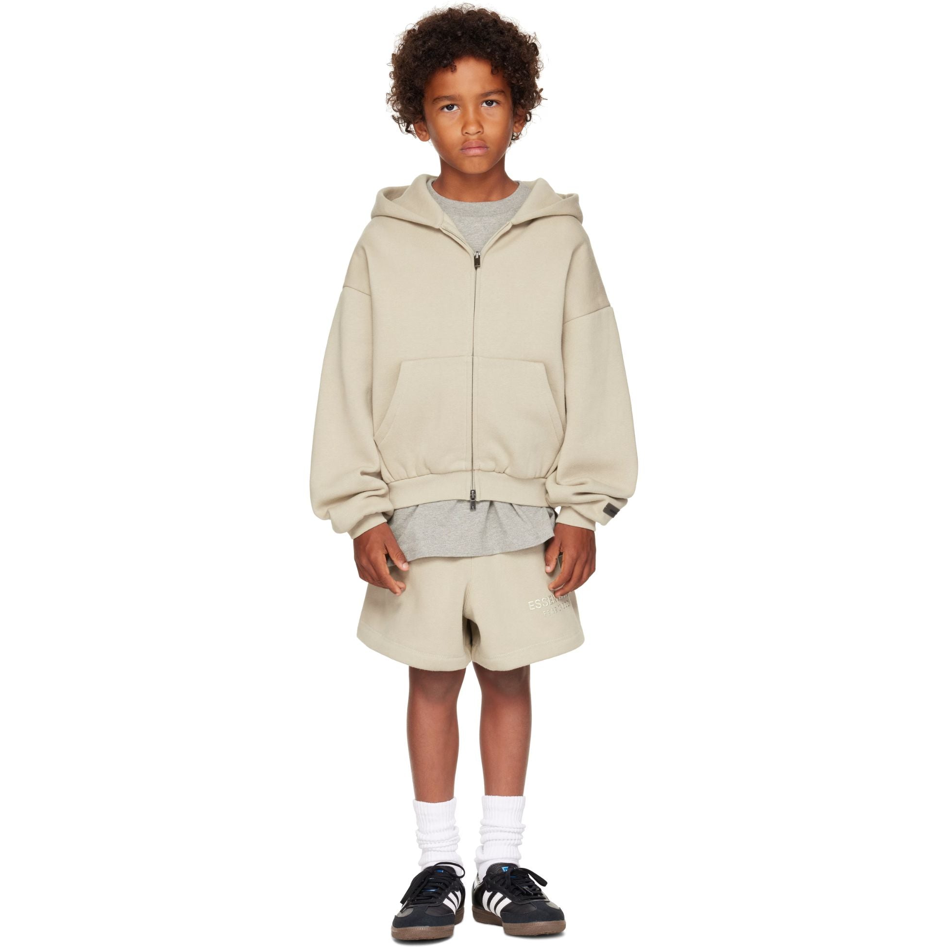 Fear Of God Essentials Kids Fleece Zip Up Hoodie