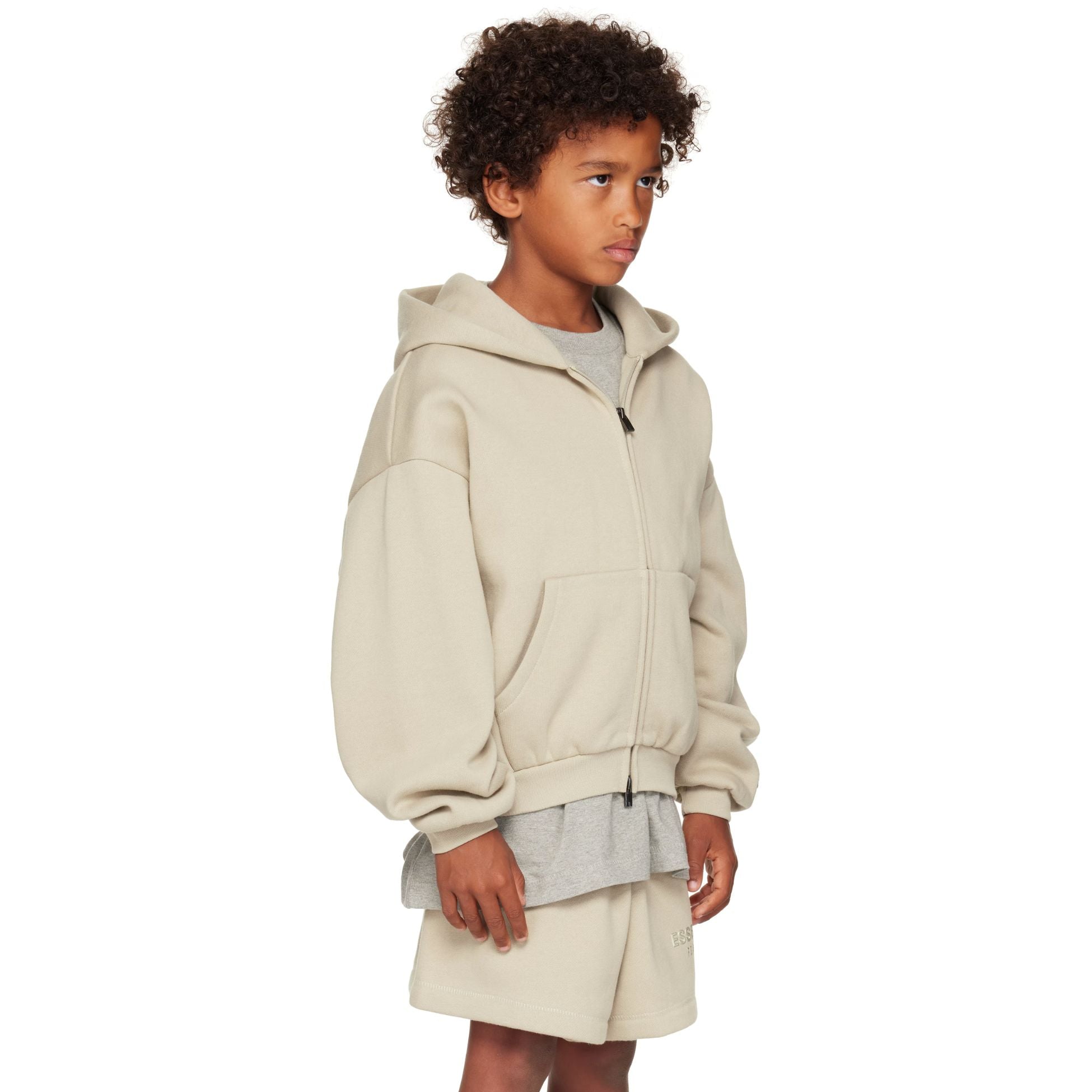 Fear Of God Essentials Kids Fleece Zip Up Hoodie