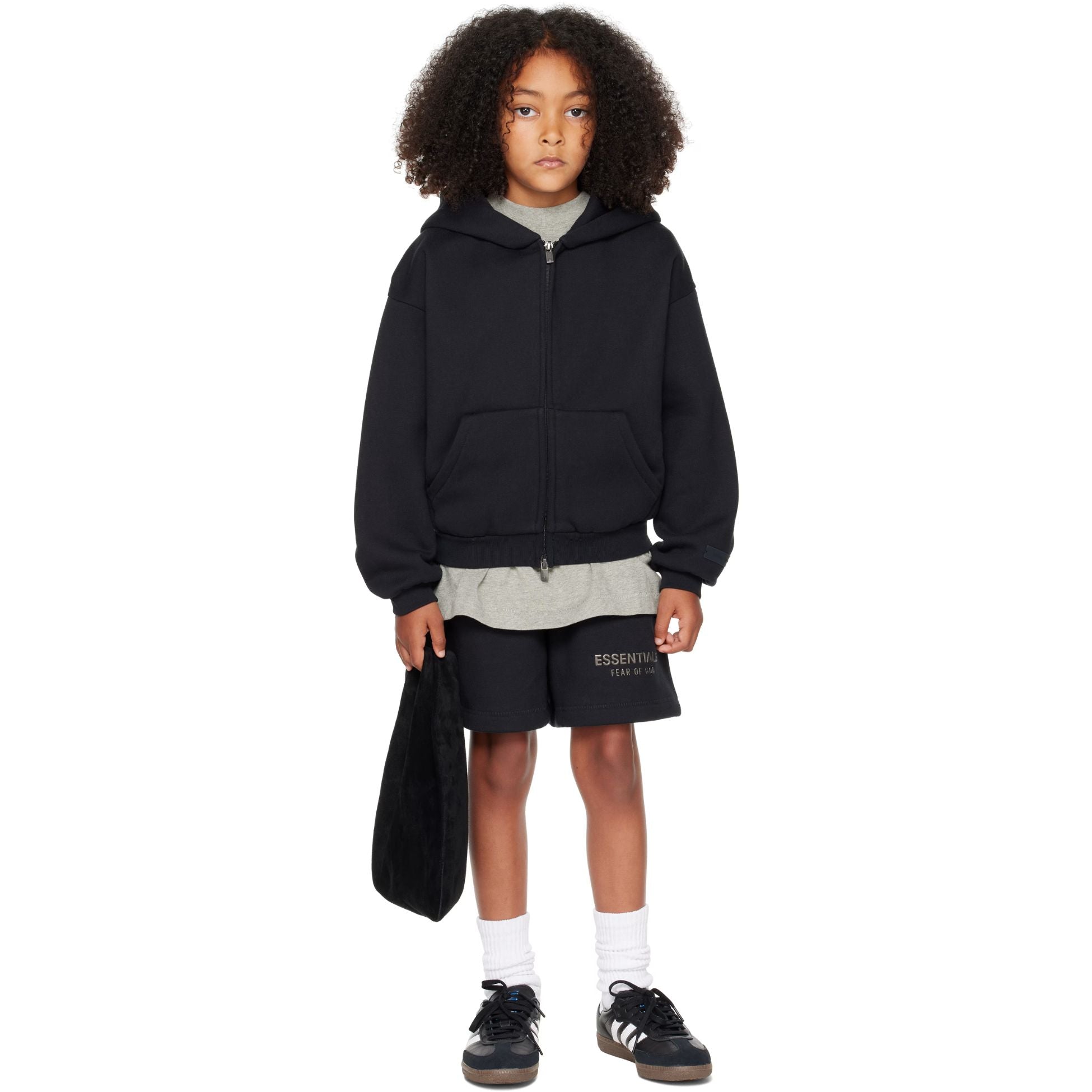 Fear Of God Essentials Kids Fleece Zip Up Hoodie