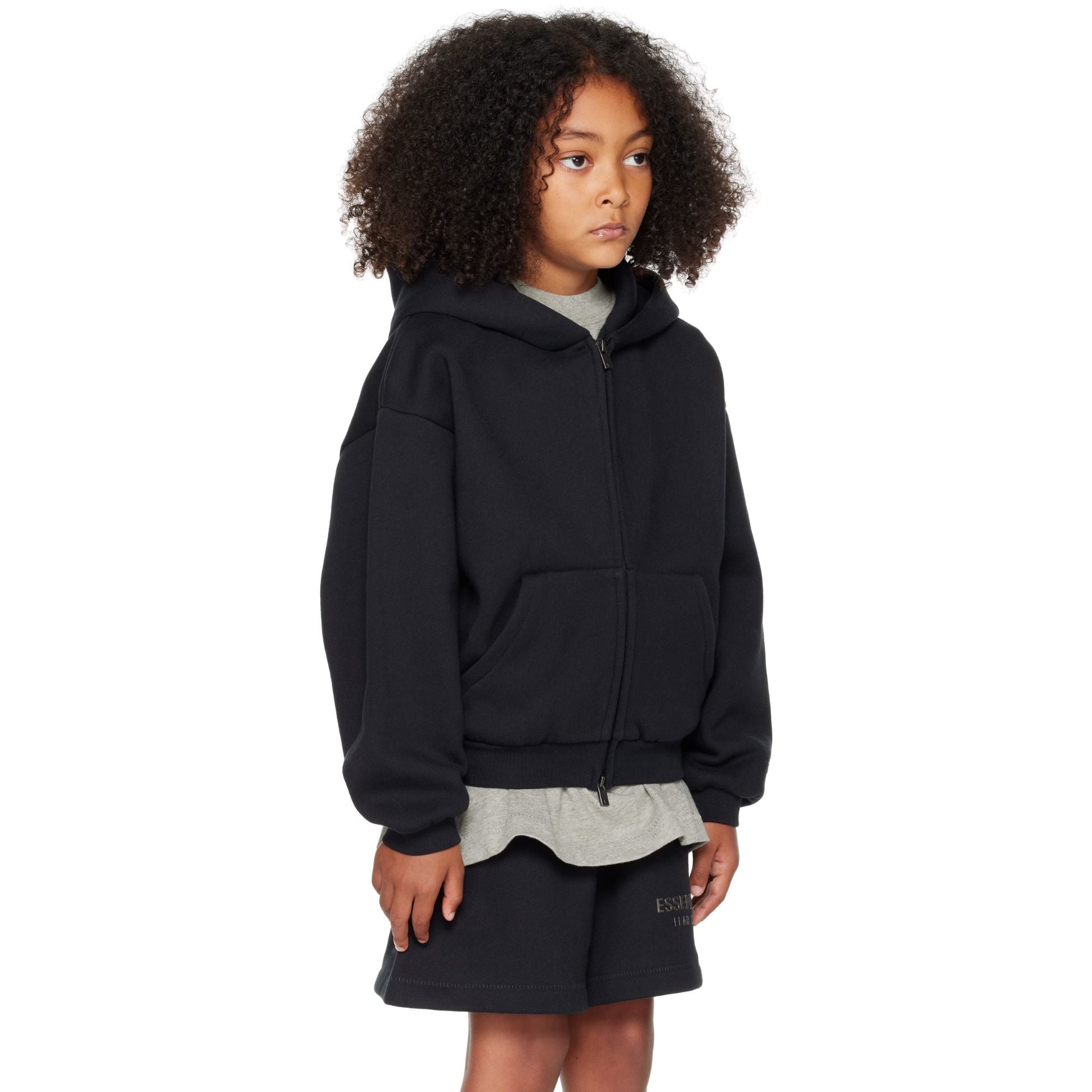 Fear Of God Essentials Kids Fleece Zip Up Hoodie