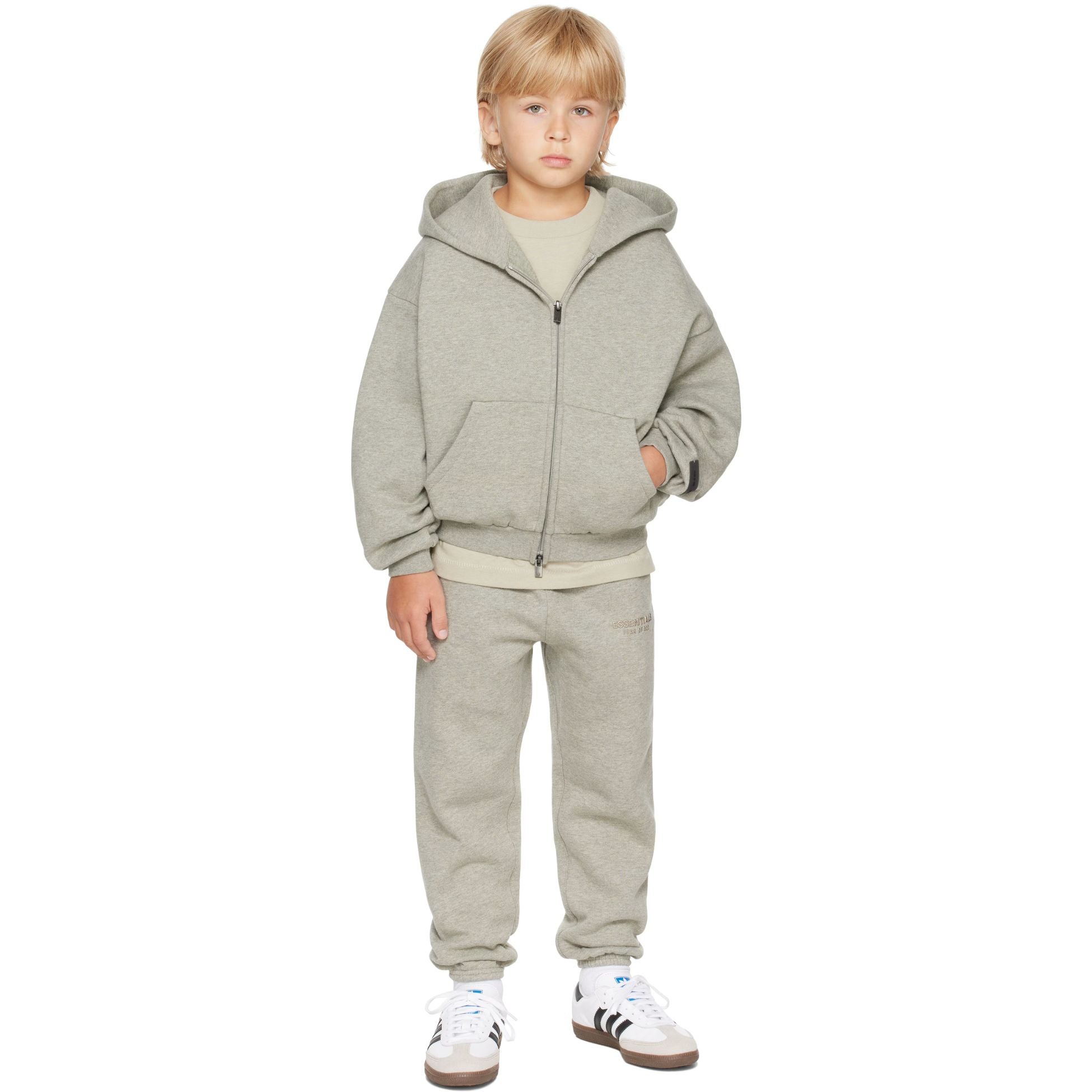 Fear Of God Essentials Kids Fleece Zip Up Hoodie