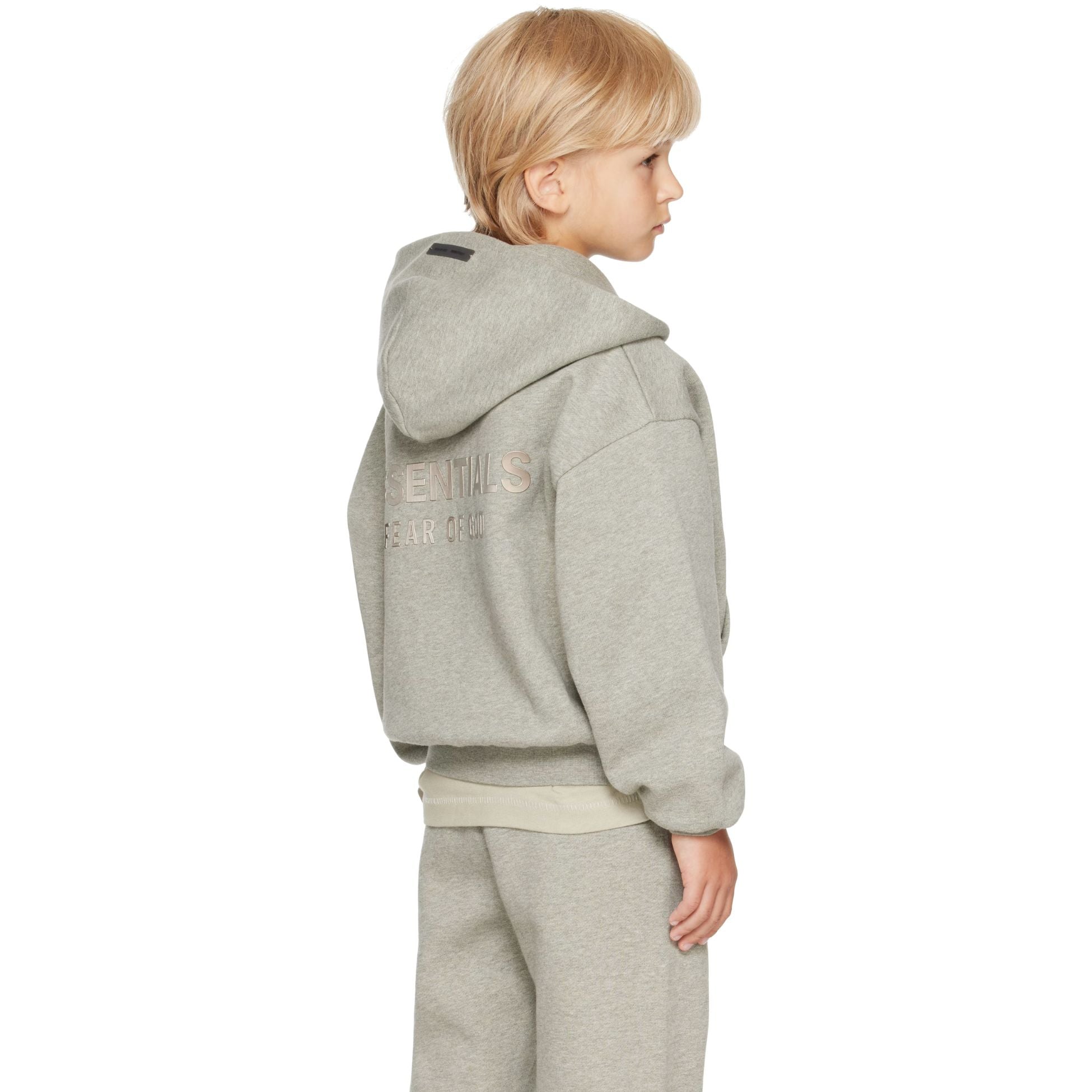 Fear Of God Essentials Kids Fleece Zip Up Hoodie