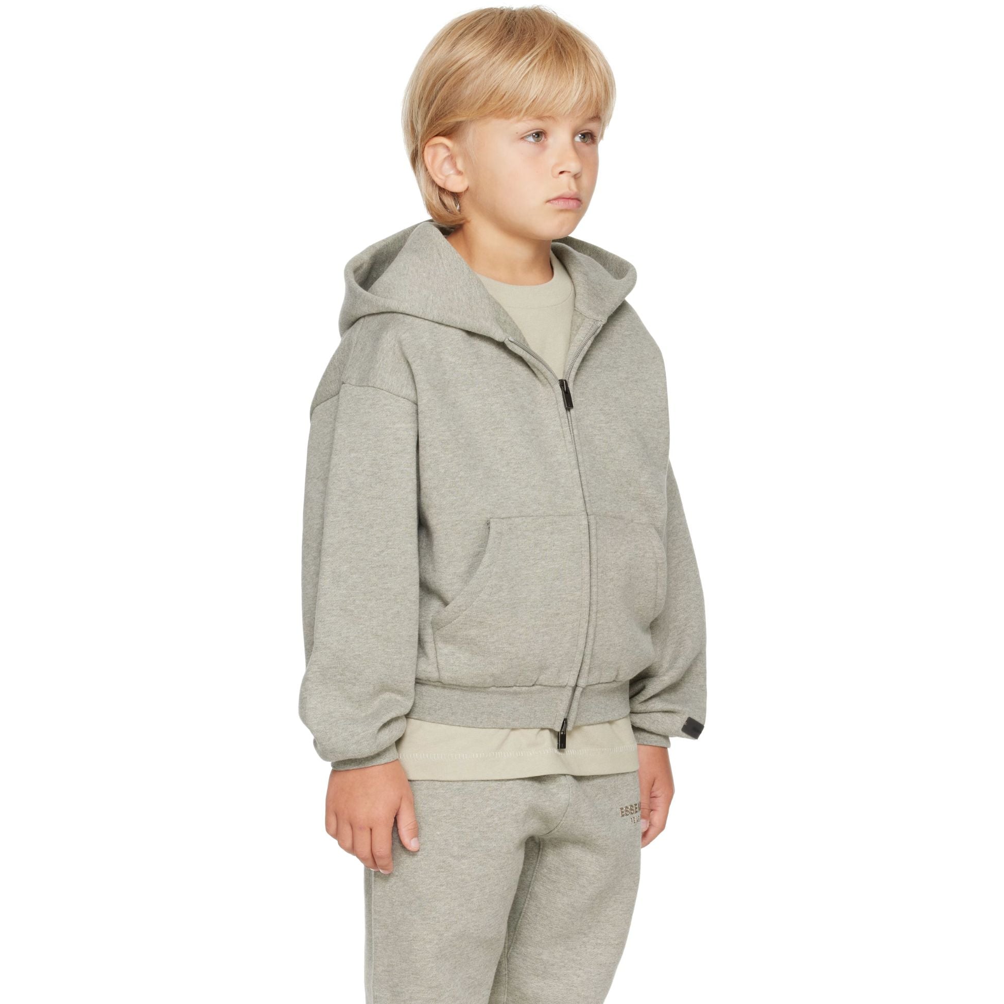 Fear Of God Essentials Kids Fleece Zip Up Hoodie