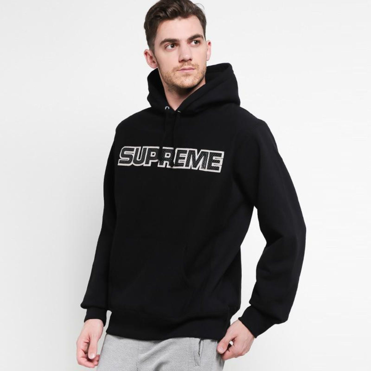 Supreme Perforated Leather Hoodie