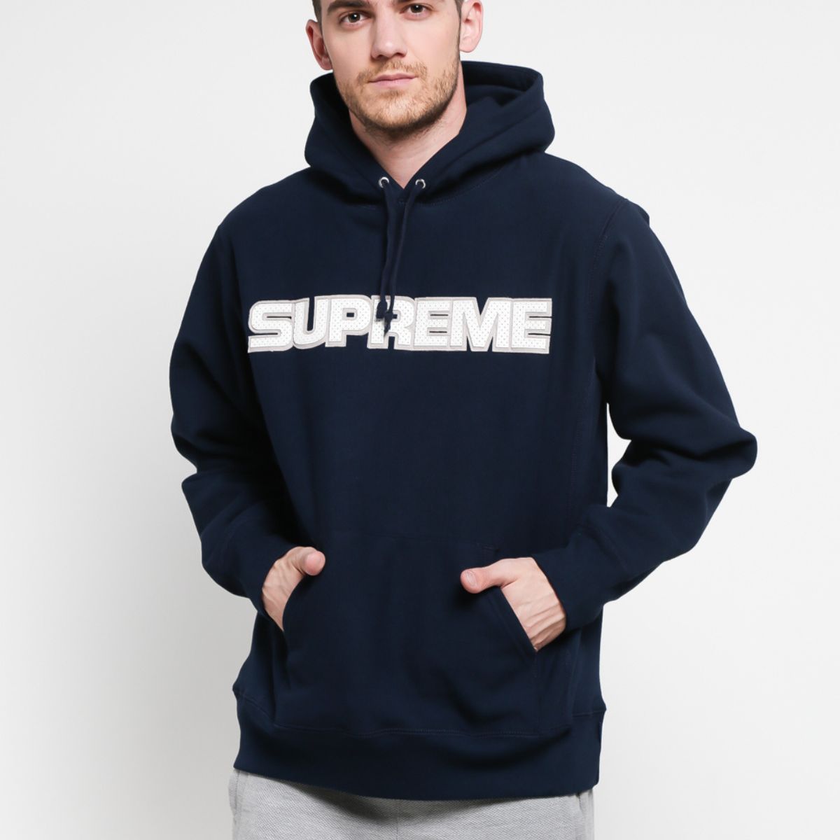 Supreme Perforated Leather Hoodie