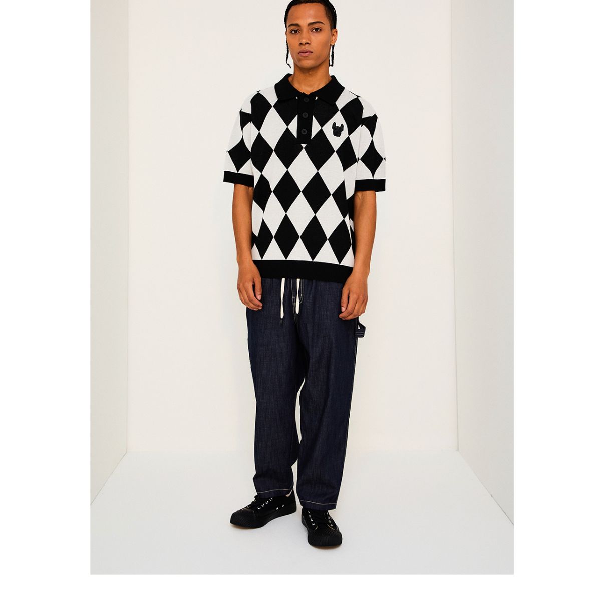 LifeWork Argyle Collar T-Shirt Knit