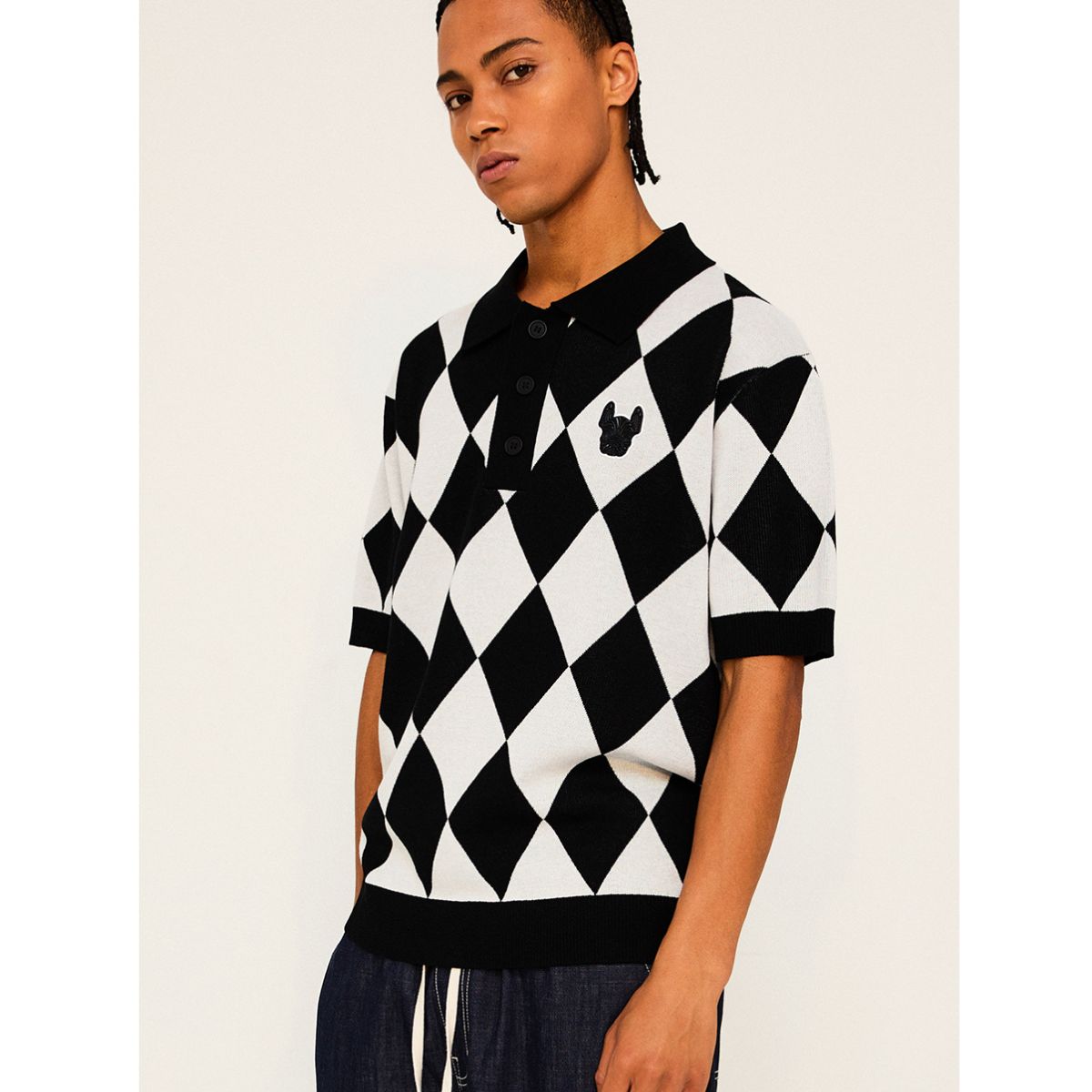 LifeWork Argyle Collar T-Shirt Knit