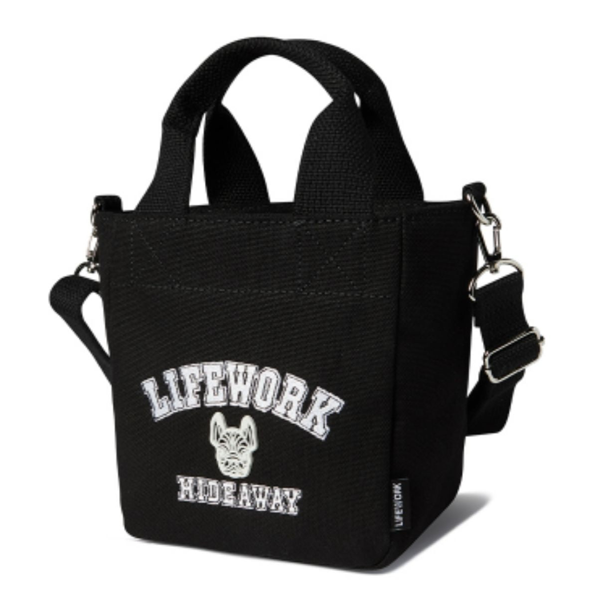 LifeWork Arch Logo Canvas 2WAY Mini Tote Bag Black