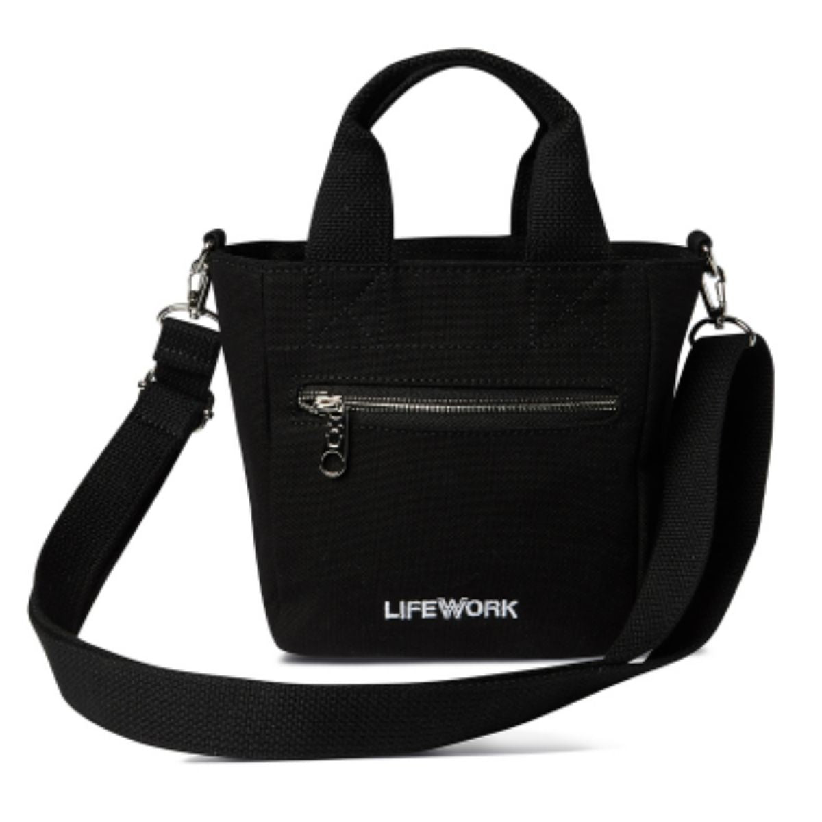 LifeWork Arch Logo Canvas 2WAY Mini Tote Bag Black