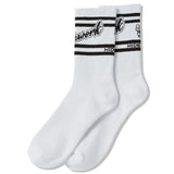 LifeWork Comasa Lettering Logo Crew Socks White