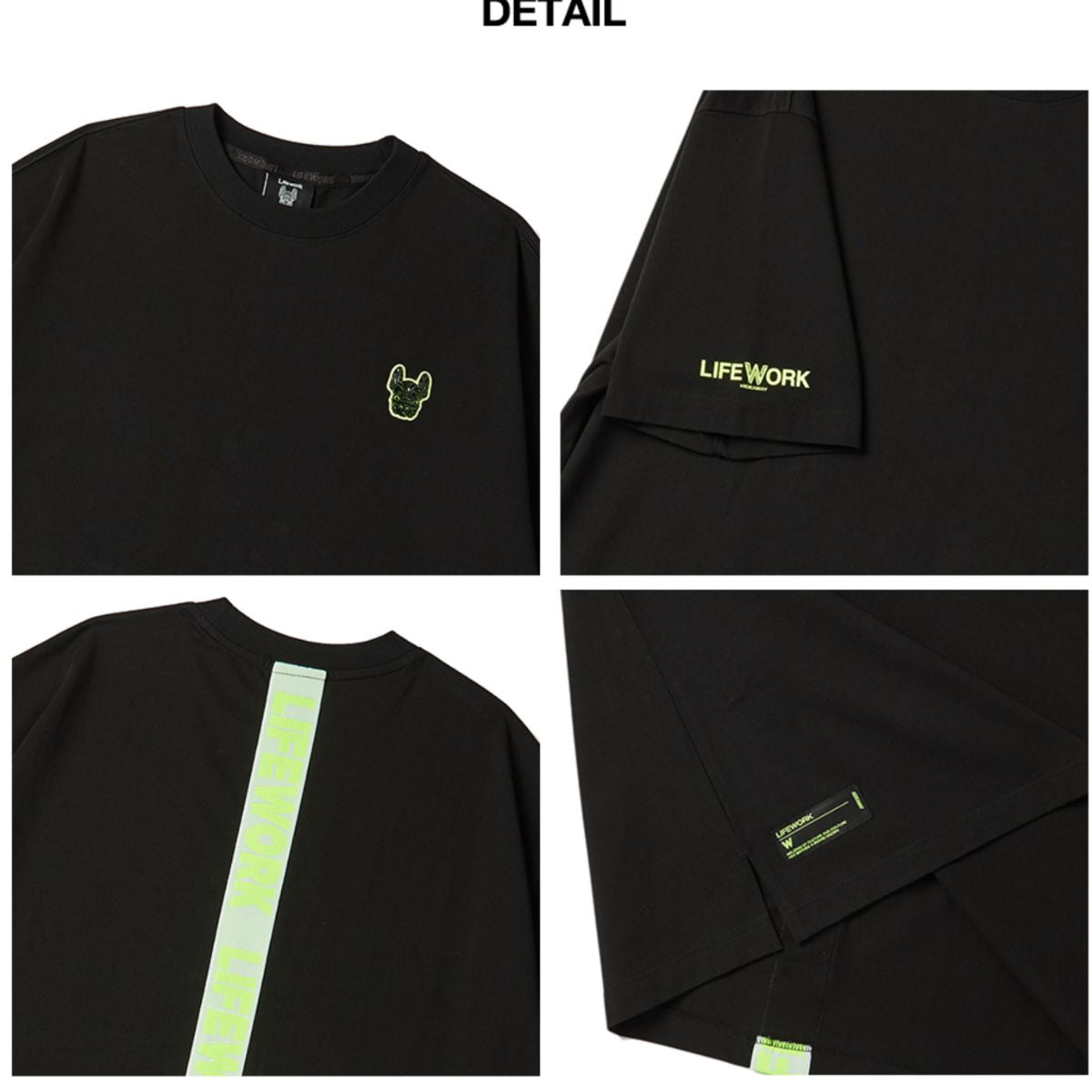 LifeWork neon tape T-shirt