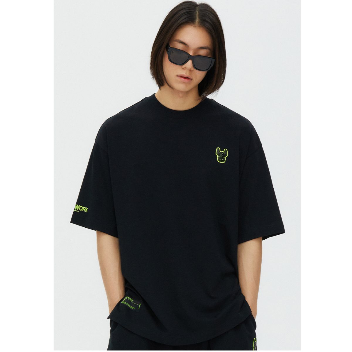 LifeWork neon tape T-shirt