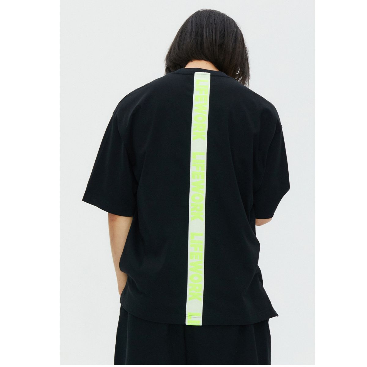 LifeWork neon tape T-shirt