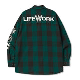 LifeWork Multi-Logo One-Pocket Check Long Shirt