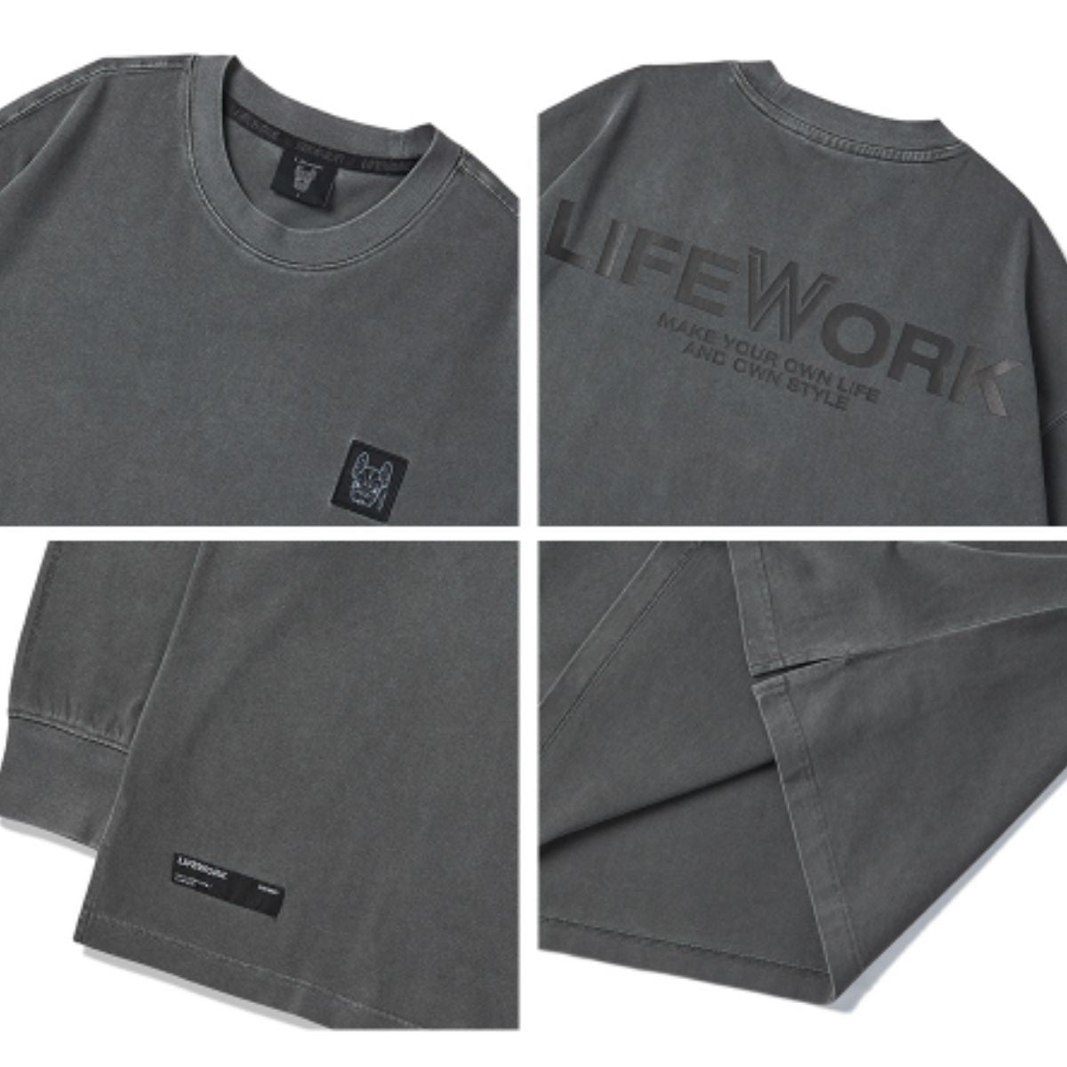 LifeWork Radog Square Waffen Long Sleeve Light Grey