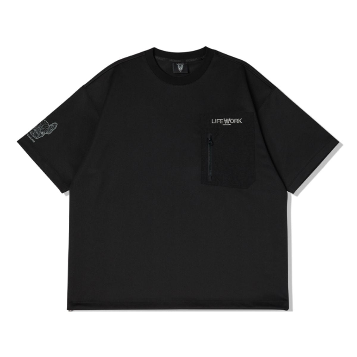 LifeWork Woven Pocket T-Shirt Black