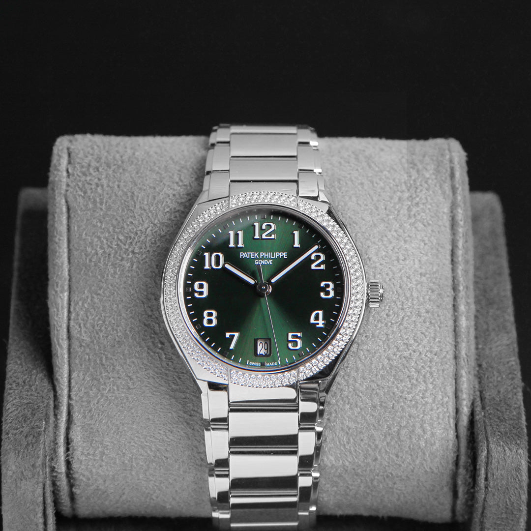 Patek Philippe Twenty~4 Olive Green Dial Diamond Bezel 7300/1200A-011