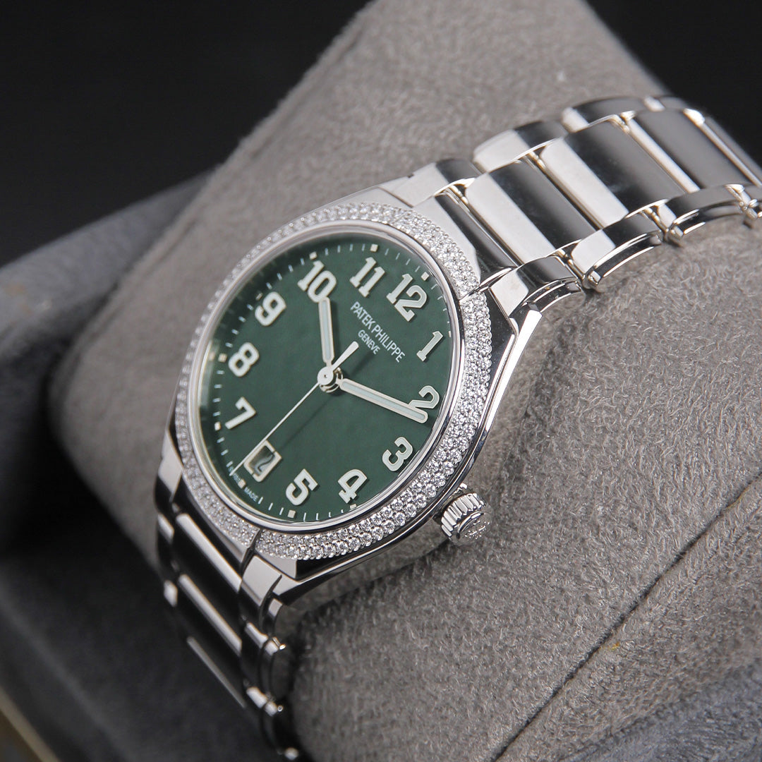 Patek Philippe Twenty~4 Olive Green Dial Diamond Bezel 7300/1200A-011
