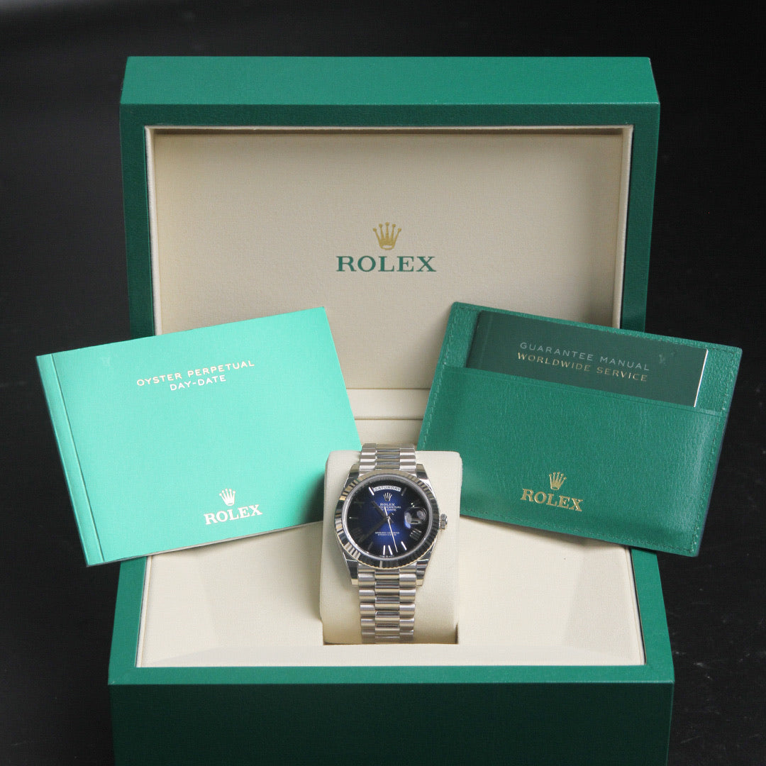 Daydate 40 WG blue Ombre Roman Dial 228239