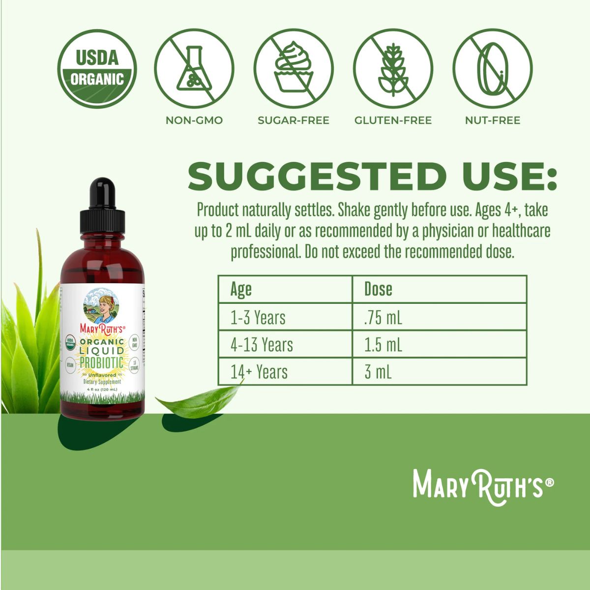 Mary Ruth Organic Liquid Probiotic 2oz
