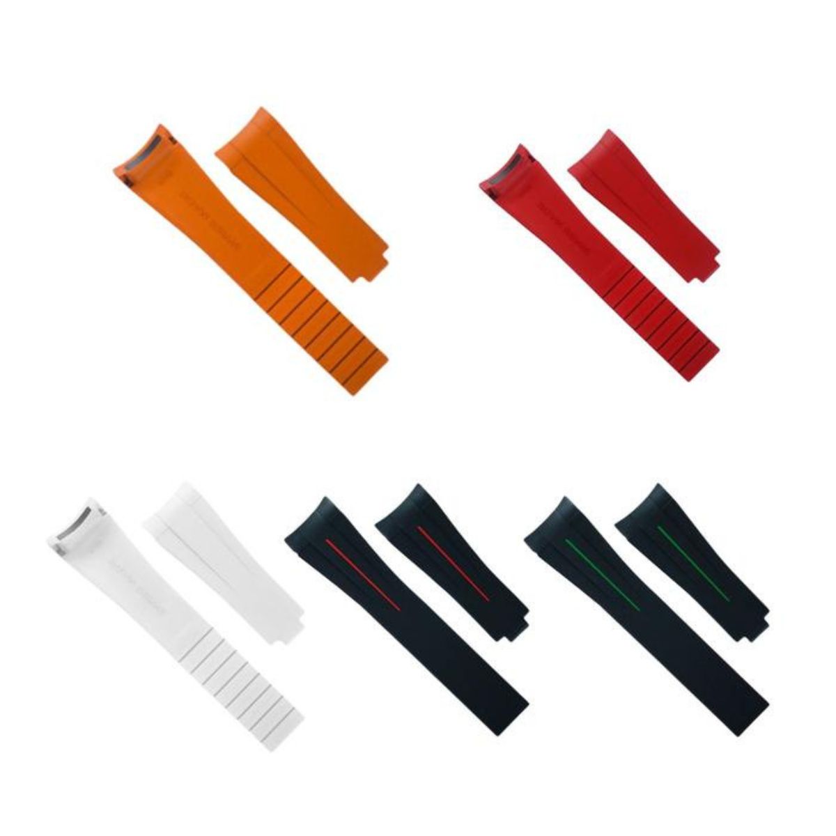 Rubber B Strap M103CD GMT Master II Daytona Steel Clasp