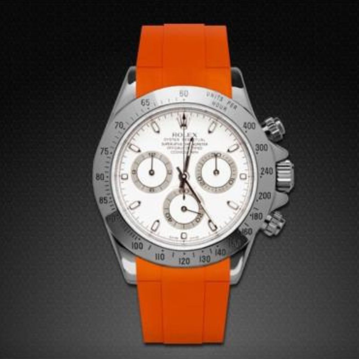 Rubber B Strap M103CD GMT Master II Daytona Steel Clasp