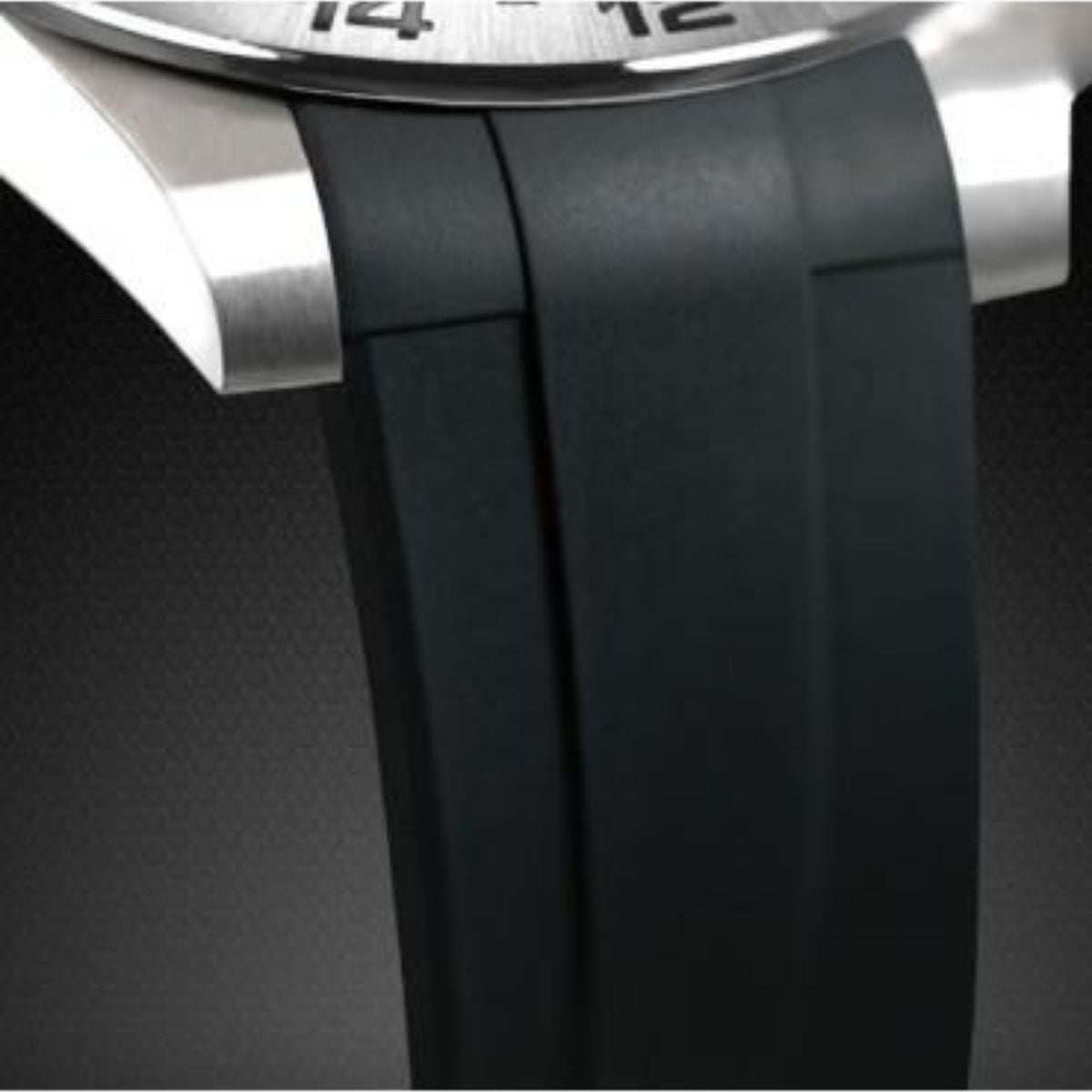 Rubber B Strap M103CD GMT Master II Daytona Steel Clasp