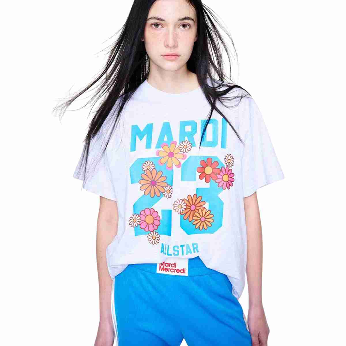 Mardi Mercredi T-shirt Numero 23 Heather Sky