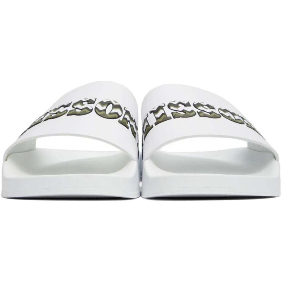 Missoni Milano Rubber Logo Slides White