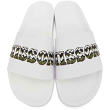 Missoni Milano Rubber Logo Slides White