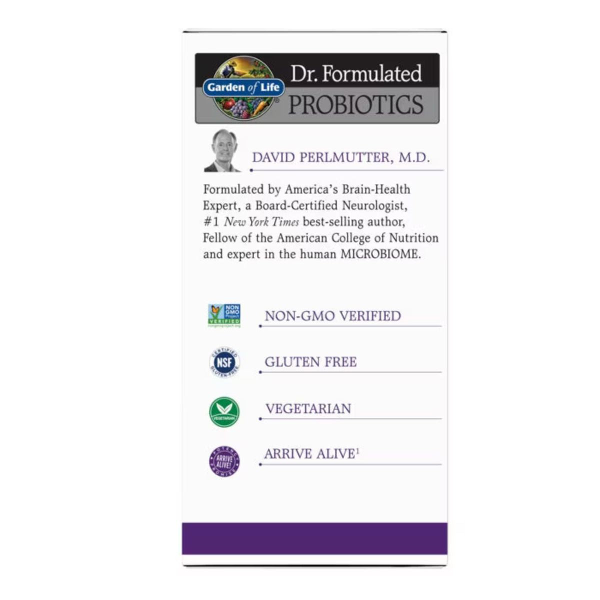 Garden of Life Probiotics Mood+ Probiotic Supplement 60 Capsules