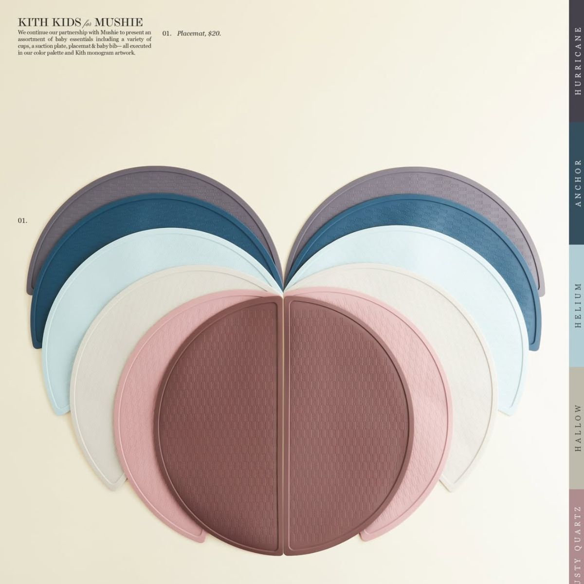 KITH Kids x Mushie Baby Essentials, Baby Bib, Cups, Placemat, Suction Plate