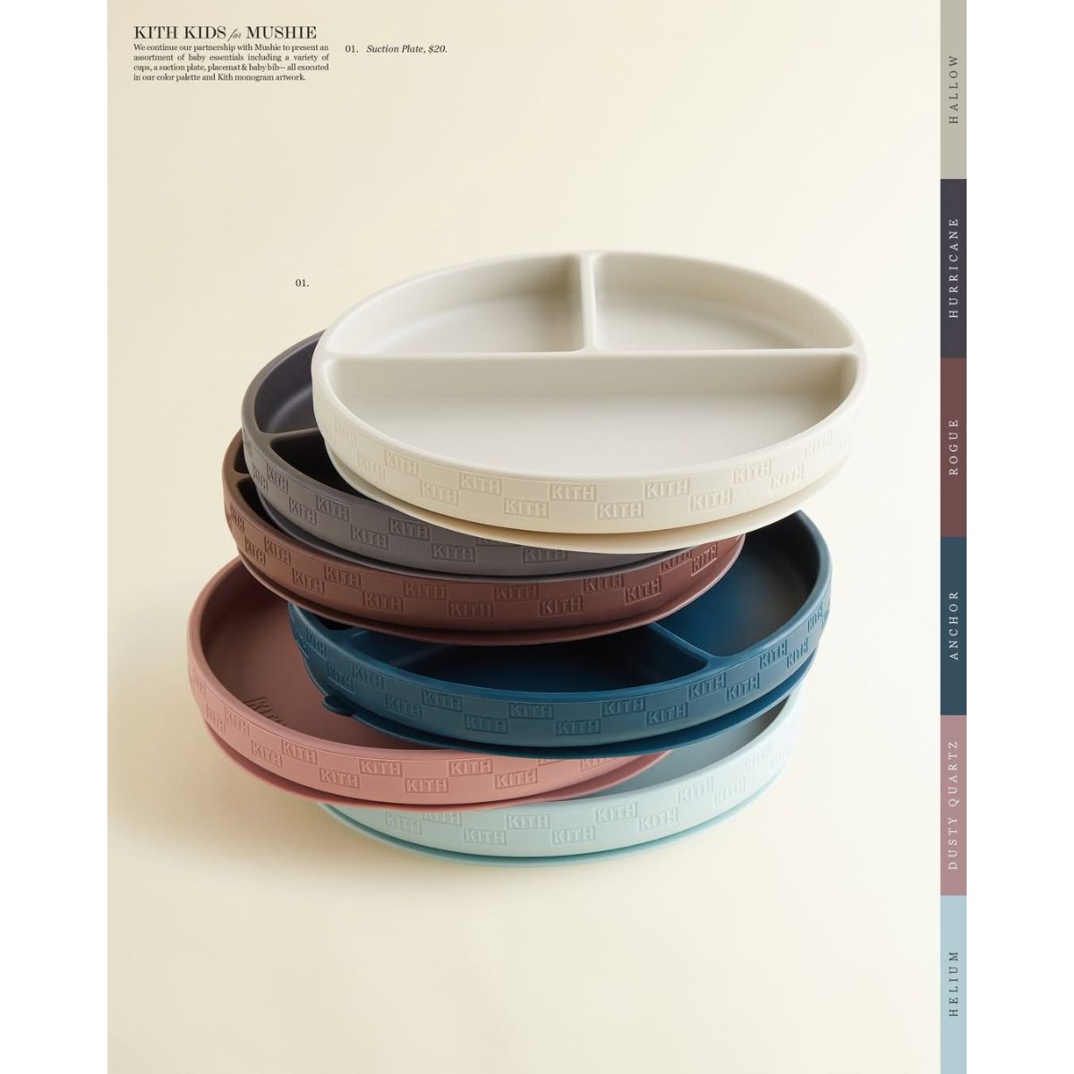 KITH Kids x Mushie Baby Essentials, Baby Bib, Cups, Placemat, Suction Plate