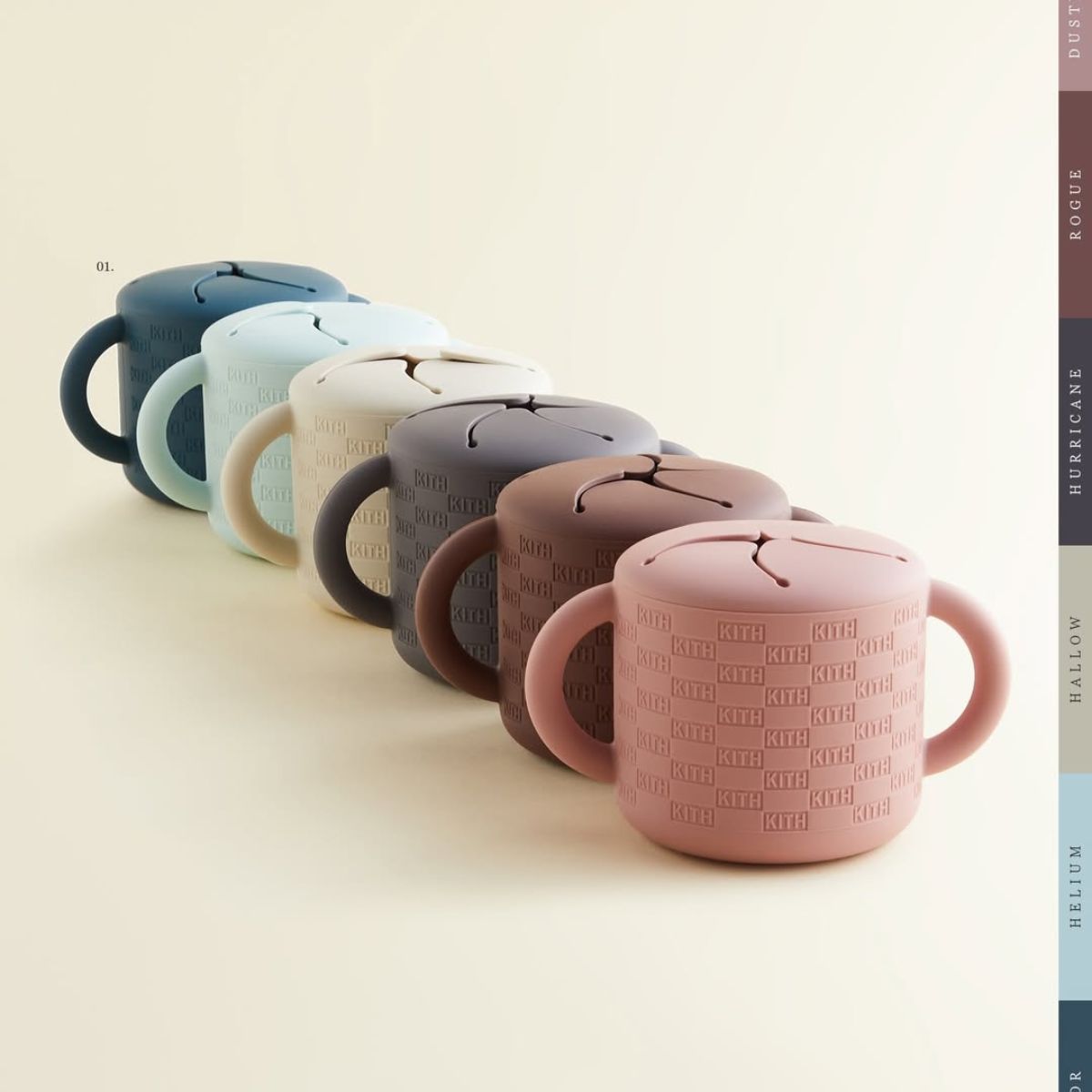 KITH Kids x Mushie Baby Essentials, Baby Bib, Cups, Placemat, Suction Plate