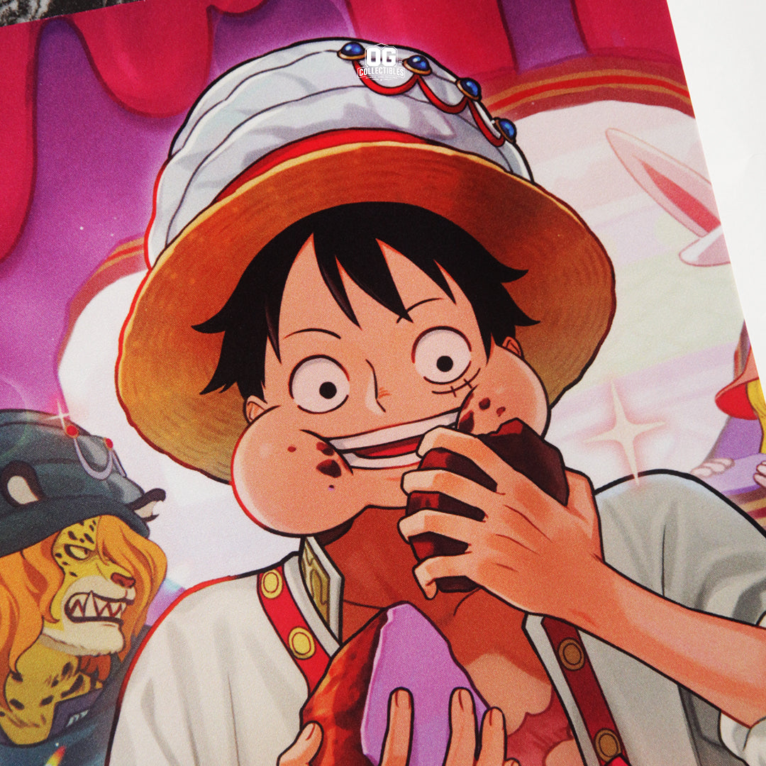 One Piece Card Game Official Playmat & Card Set Whole Cake Island Arc