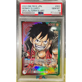 One Piece Card PSA 10 Monkey D Luffy L-P OP01-003 Booster Pack Romance Dawn