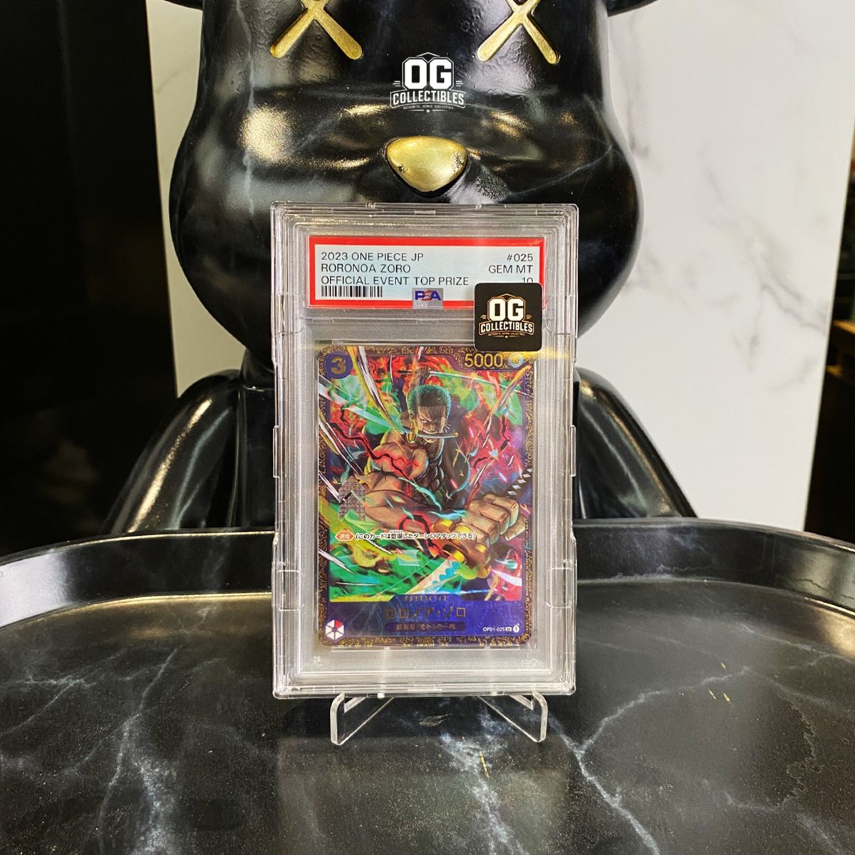 One Piece Card PSA 10 Roronoa Zoro SR OP01-025 Flagship Battle Victory Souvenir