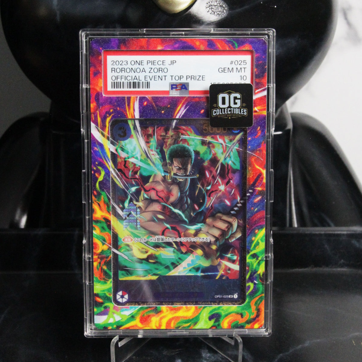 One Piece Card PSA 10 Roronoa Zoro SR OP01-025 Flagship Battle Victory Souvenir