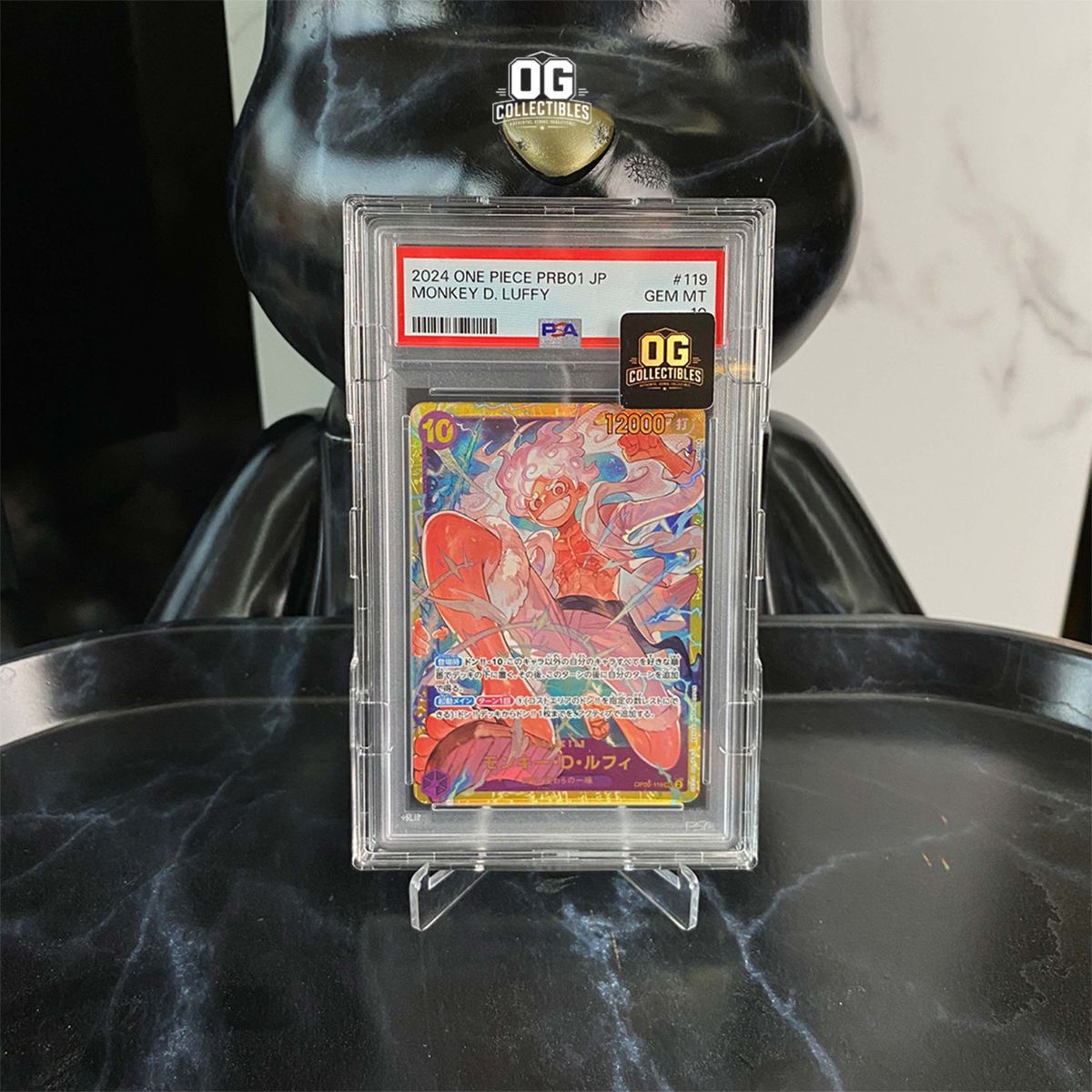 One Piece Card Monkey D Luffy PSA 10 SEC Full Art OP05-119 Booster Pack Awakening of the New Era