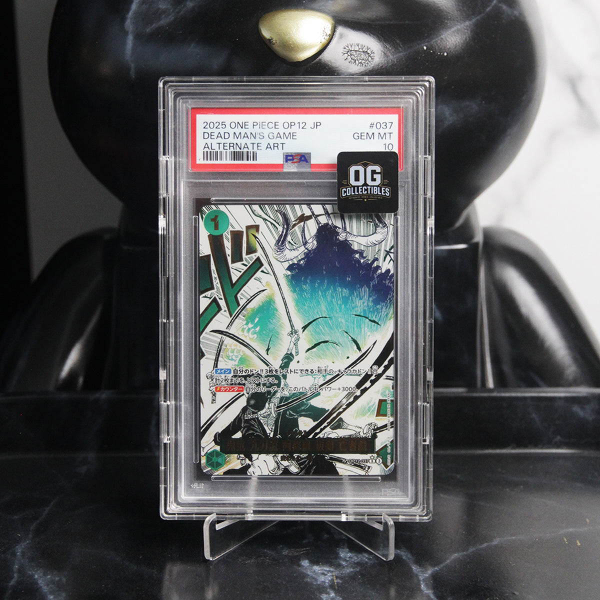 One Piece Card PSA 10 OP12-037 Asura Sword-Drawing Jest of the Dead R-P Booster Pack Legacy OF The Master