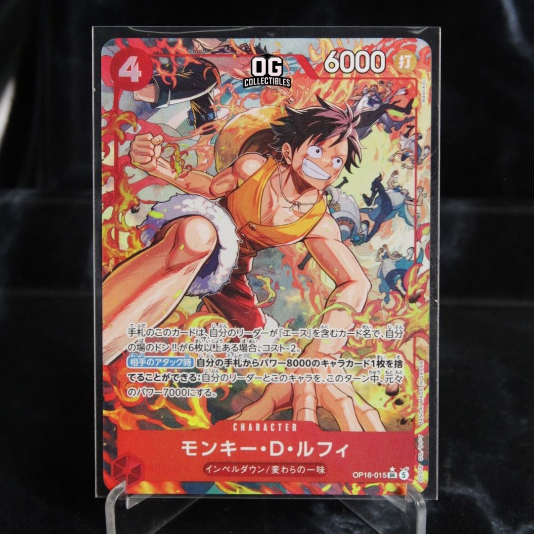 One Piece Card Monkey.D.Luffy SR-P OP16-015 Booster Pack The Time Of Battle