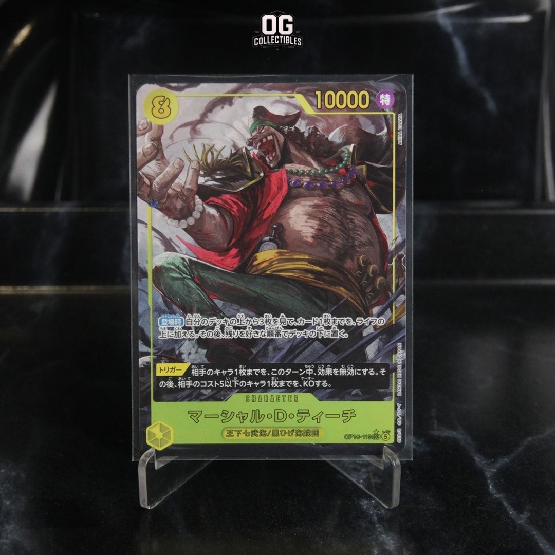 One Piece Card Game Marshall.D.Teach SEC-P OP16-119 Booster Pack The Time Of Battle