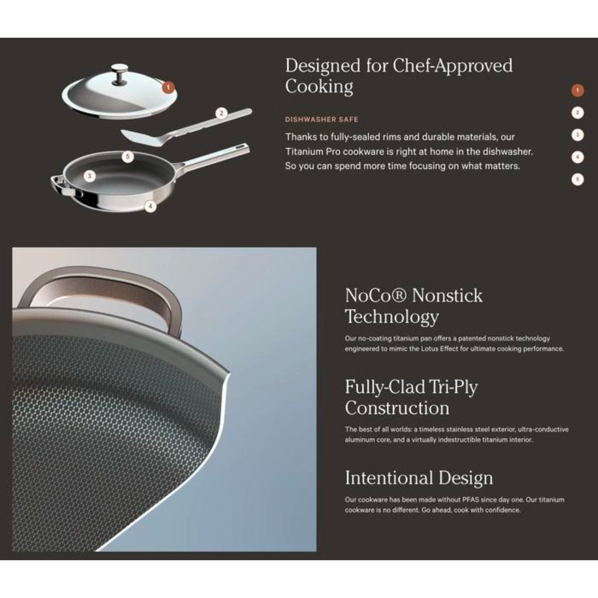 Our Place Titanium Pro Cookware Set Pan & Pot Non Stick