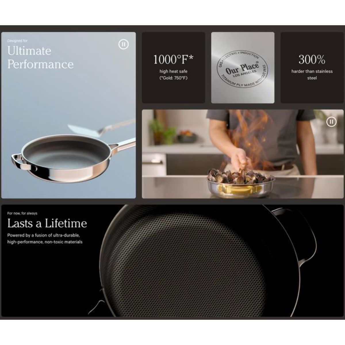 Our Place Titanium Pro Cookware Set Pan & Pot Non Stick