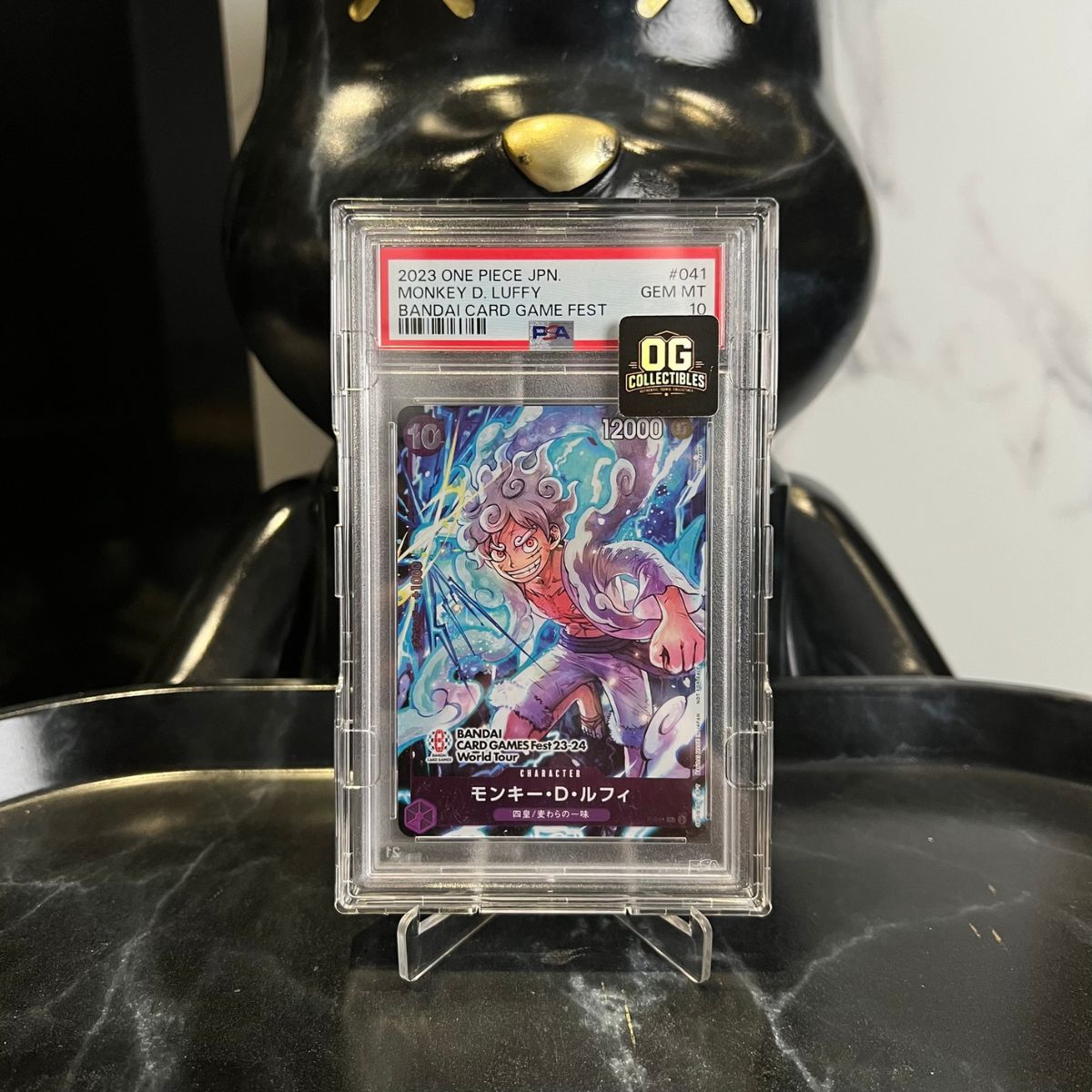One Piece Card Trading Game PSA 10 P-041 Monkey D Luffy Bandai Card Game Fest 2023 TCG
